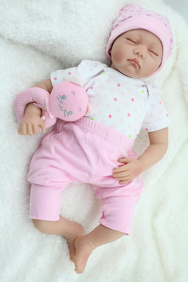 22 Inches Sleeping Baby Life Size Newborn Silicon Doll ...