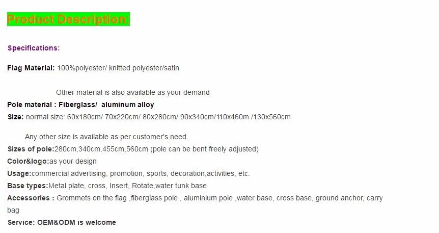  custom Teardrop Flag