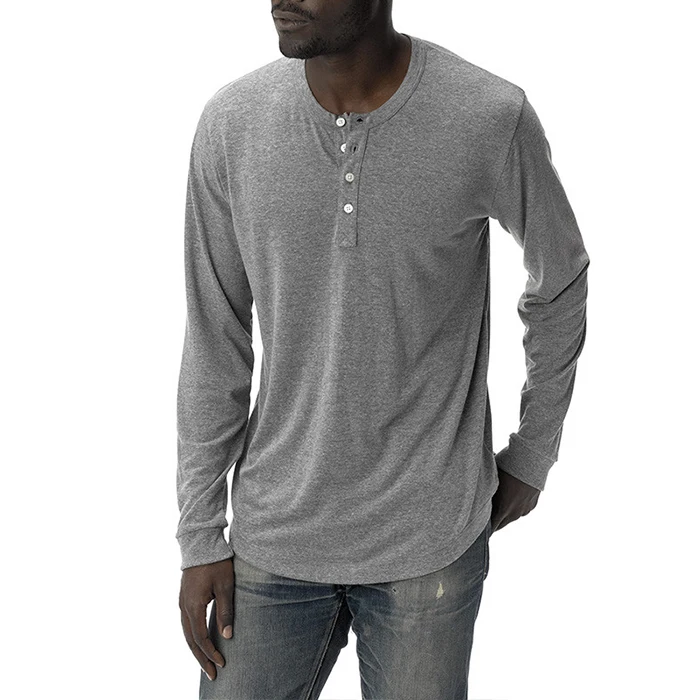 Thermal Henley Neck Long Sleeve Shirts 
