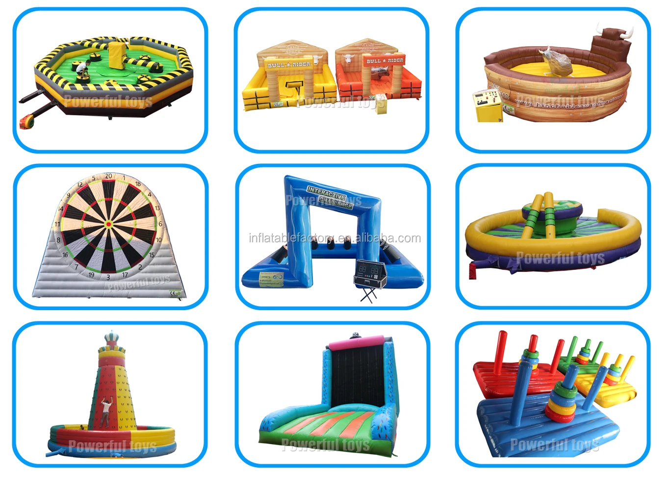 Competitive games interactive cones inflatable arena for IPS interactive play system