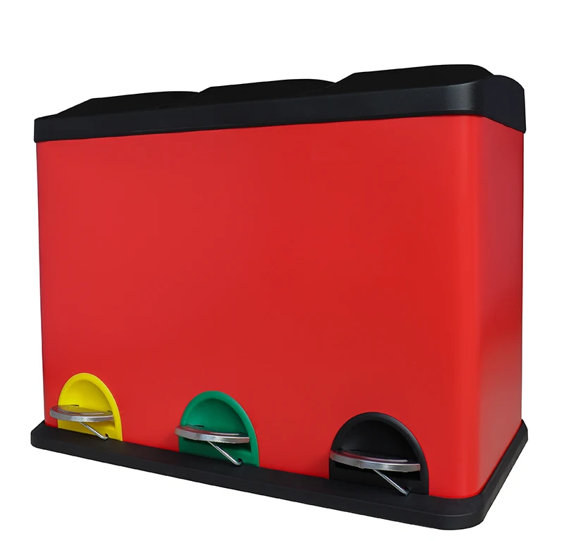 2020 Hot Products 3 Compartment Recycle Bin Stainless Steel Kitchen