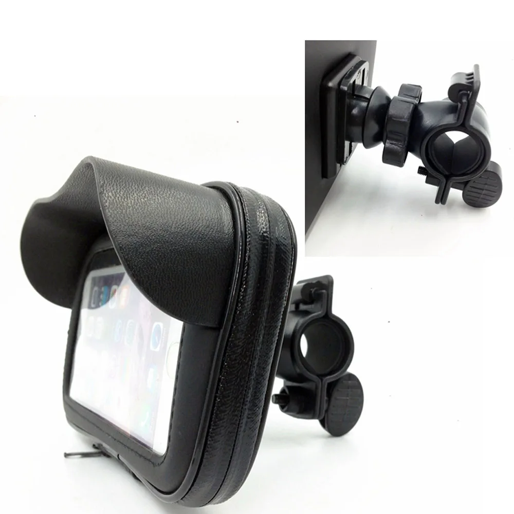 

waterproof motorcycle phone holder bike bicycle mount holder waterproof phone, Black