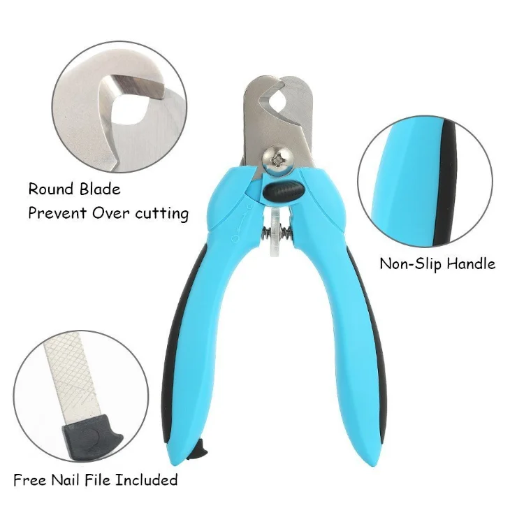 

Pet Adjustable Dog Nail Clippers Trimmer Sharp Blades Professional at Home Grooming, Blue, pink, yellow or customized color