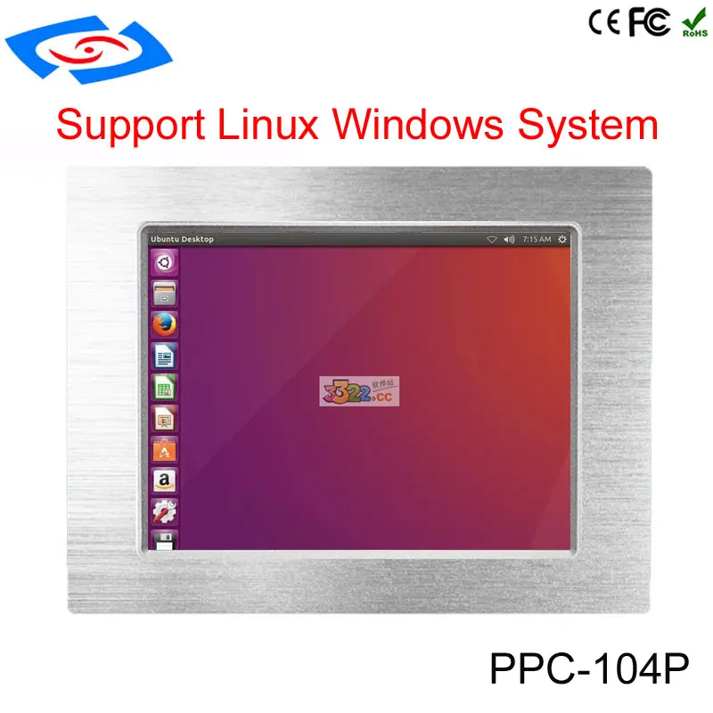 

Fanless industrial panel pc 10.4 touch all in one pc with 32G SSD 2G ram tablet pc with intel J1900 Quad core CPU