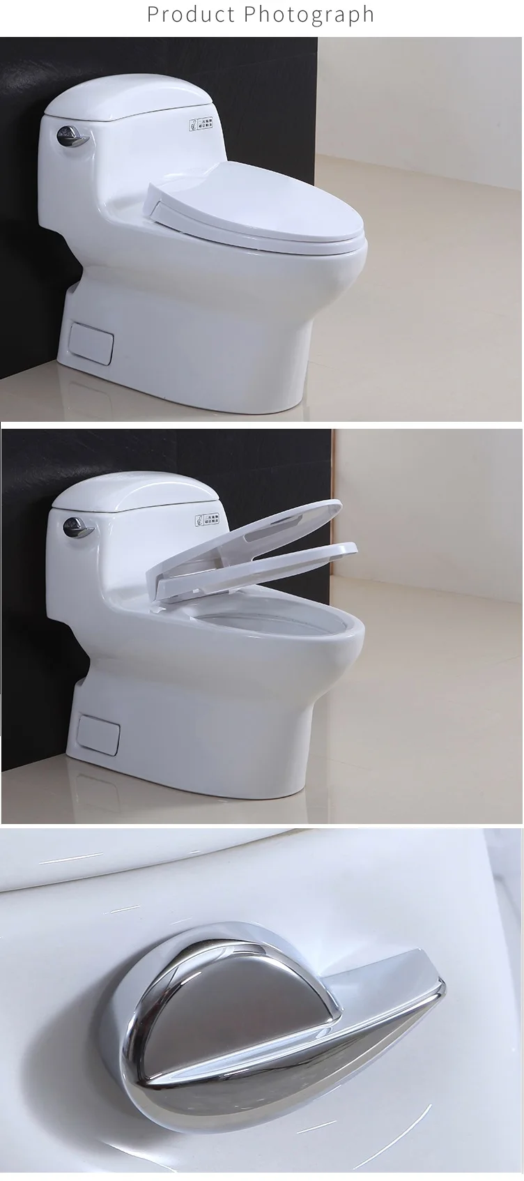 high quality luxury bathroom one piece toilet set factory price Siphonic jet flushing saving water toilet water closet