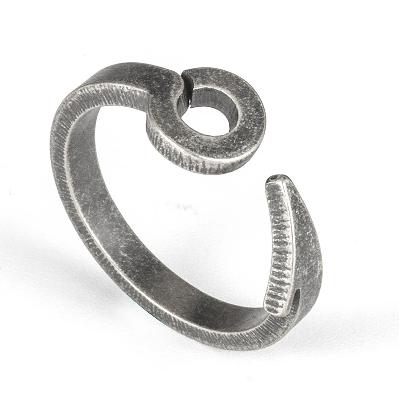 

Valentine's Day Creative Stainless Steel Index Finger Ring For Men And Women, Ancient silver