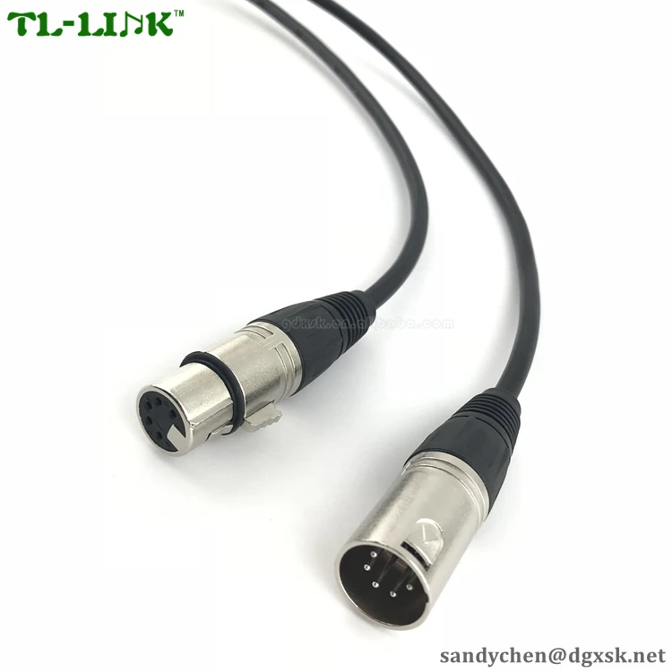 Xlr Cable 5pin Male To Female Microphone Cable For Power