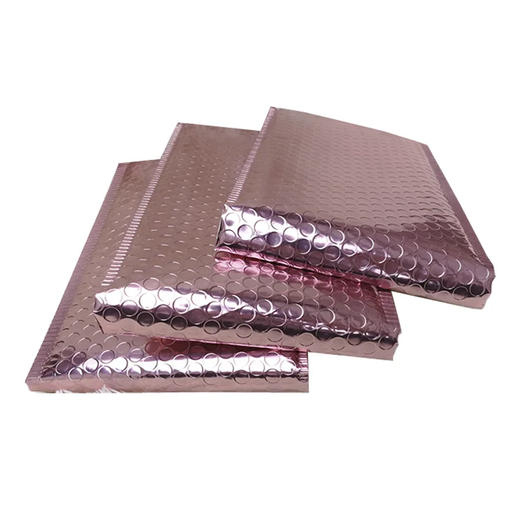 
Factory Wholesale Custom Printed pink Colored Plastic Bubble Mailing Bag Padded Envelope/Metallic Poly Bubble Mailer 