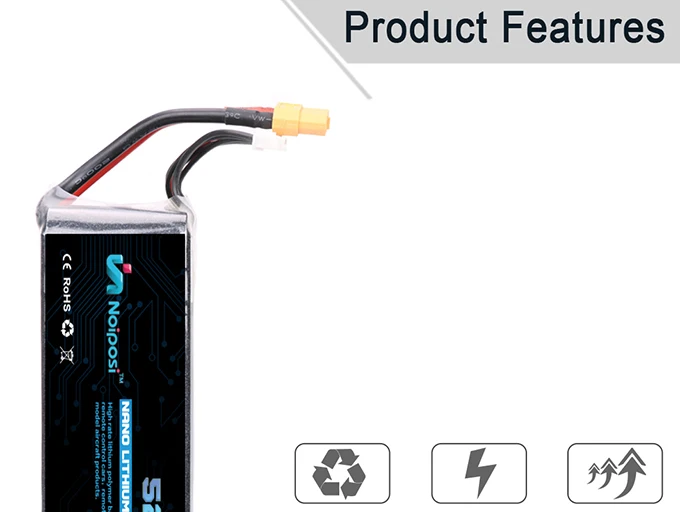 25C 35C 45C 60C Lipo Battery 6s 22.2v 5200mah,High Discharge Rate Lipo