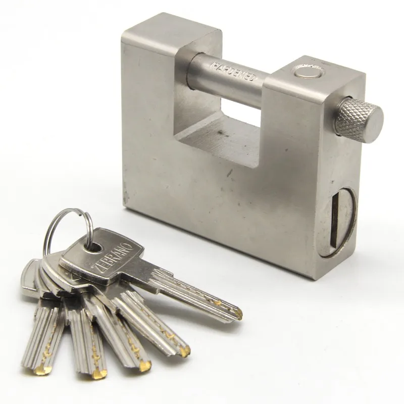 Safety Hardened Solid Steel Master Key Lock Brass Restangular Padlock