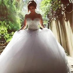 NE312 Luxury High-end sleeved Wedding Dresses 2022