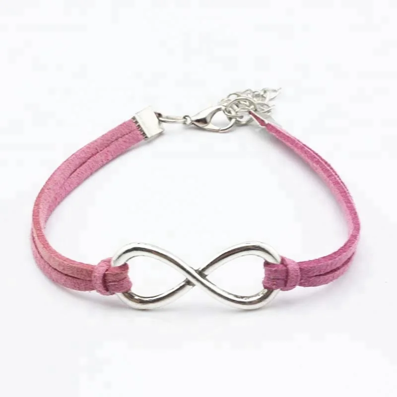 
Wholesale Bangles Jewelry Infinito 8 Pulseras De Cuero Bracelets 