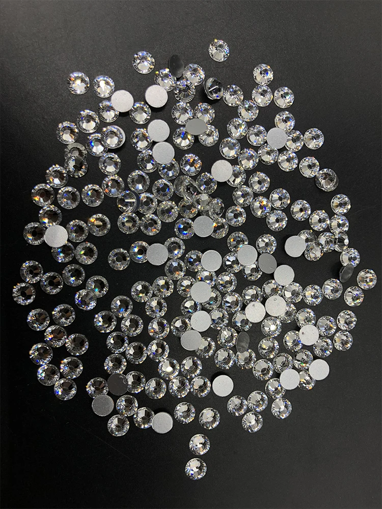 高品质美甲金底玻璃平背圆钻 - buy 平背水钻,平背水钻平背圆钻,批发