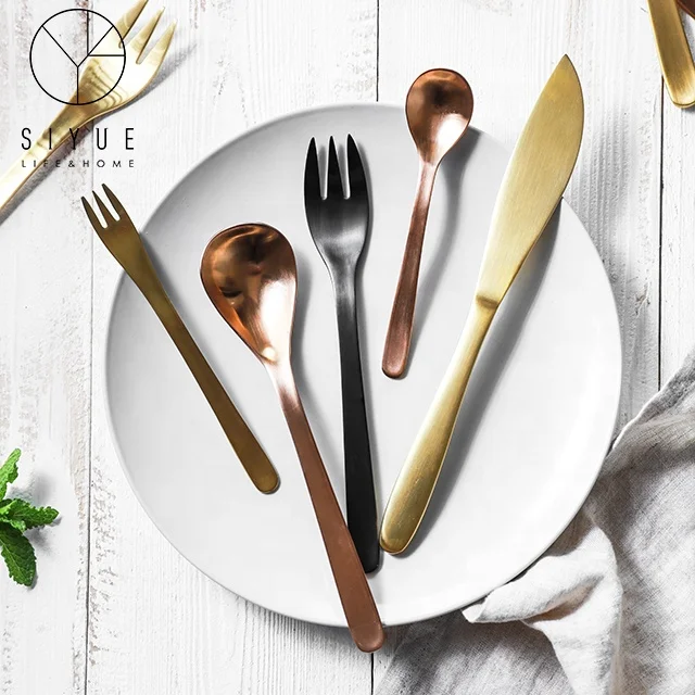 

Wedding Event Restaurant Gold Plated Cutlery Set bulk flatware