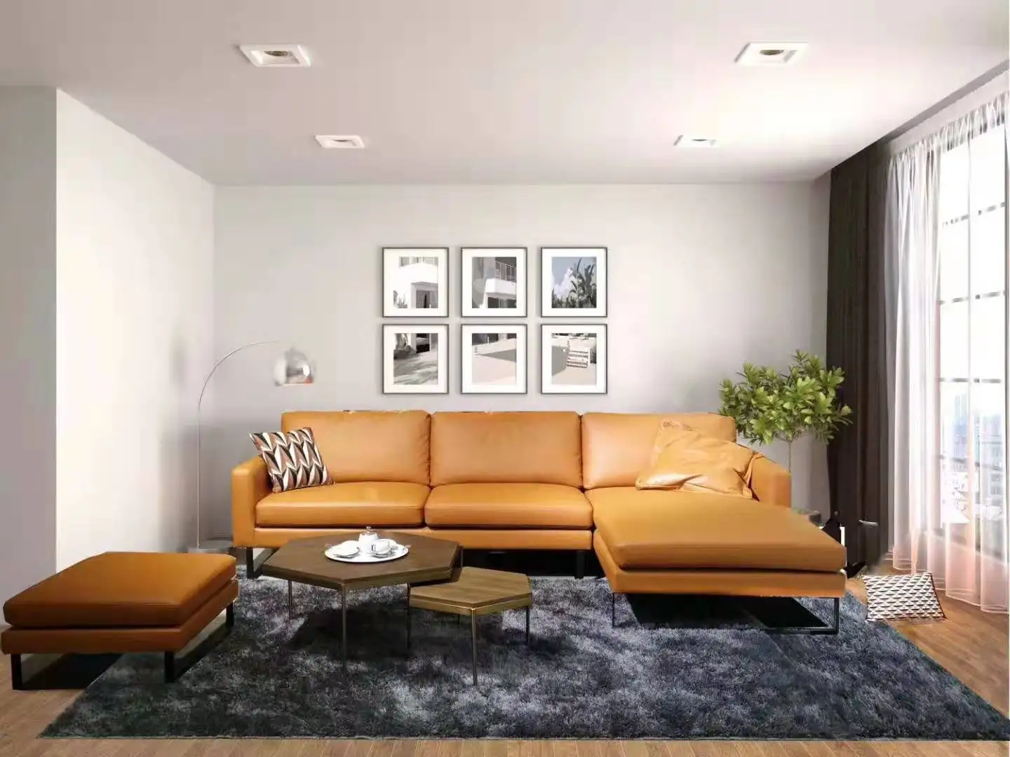 livingroom L sharp or corner sofa set