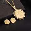 2019 Hot Sale Unique Stainless Steel Human Engravable Round Coin Jewelry Set