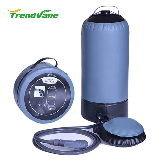 

PVC pressure foot pump 11L water bag portable camping hot water showers