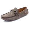 Suede Driving shoes Bow-tie Pig Leather Lining Flat Heel Loafers Flexible Round Toe Man shoe Boat Outdoor Male Sneaker