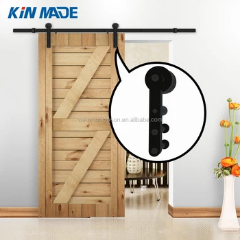 5ft Antique Single Sliding Barn Wood Door Hardware Closet Roller