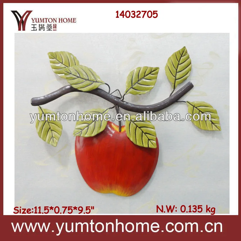 Metal wall art artificial apple wall decoration 14032705.jpg