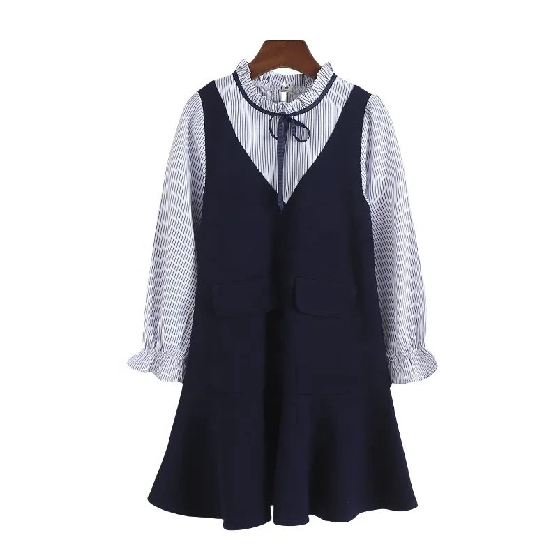 

Wholesale fancy party dresses fashion new cheap price girls dresses spring autumn suit, Black