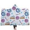 Export Quality Sweet Food Designed Polyester Hood Adult Towel Blanket