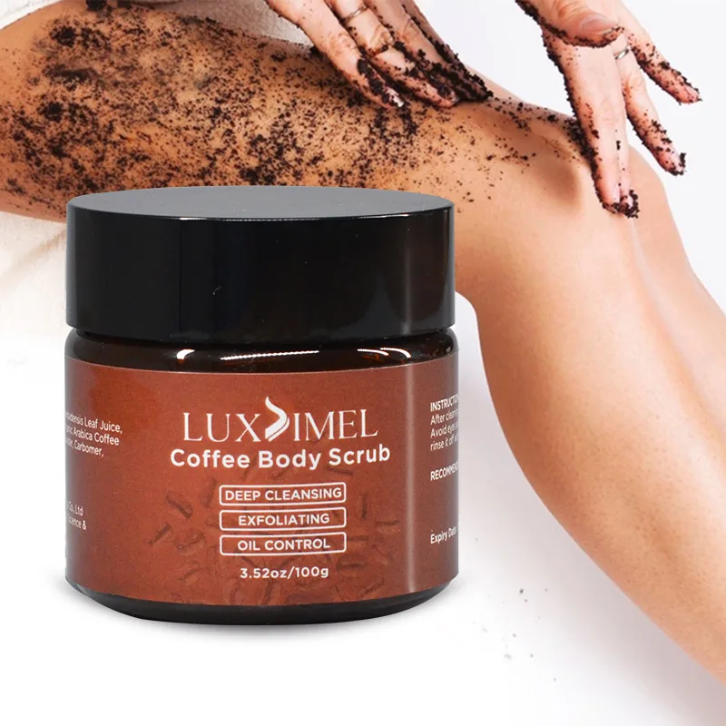 

Private Label Thailand Cleansing Acne Whitening Facial Body Gel Coffee Scrub Exfoliator, Brown