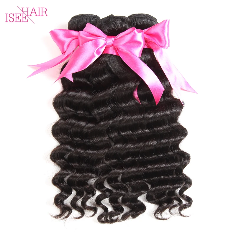 

Big Stock Fast Delivery top grade 5A-10A high quality 100% virgin brazilian deep wave human hair, Natural color/1b