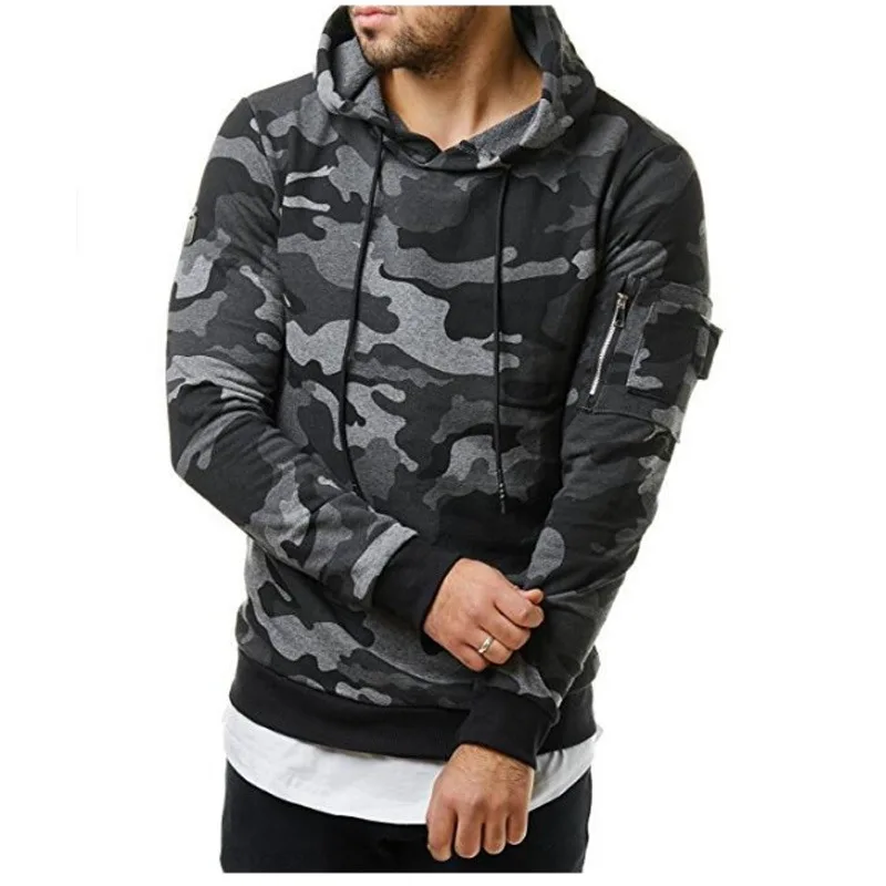 

wholesale plain camo hoodies men casual pullover sweater, Customized color