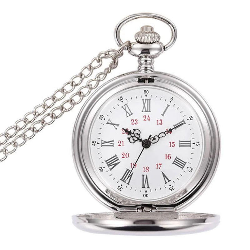 Classic Style Japan Mechanical Movt Alloy Quartz Pocket Watch Reloj De