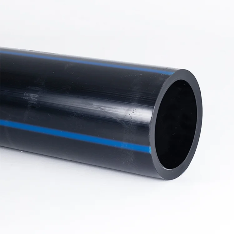 225mm Pn2.0mpa Sdr9 Hdpe Pipe Black Plastic Pipe With Blue Strip - Buy ...