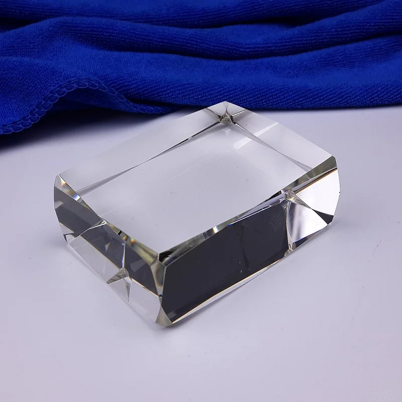 New Design Optical Clear Glass Block Crystal Cube Blank Paperweight