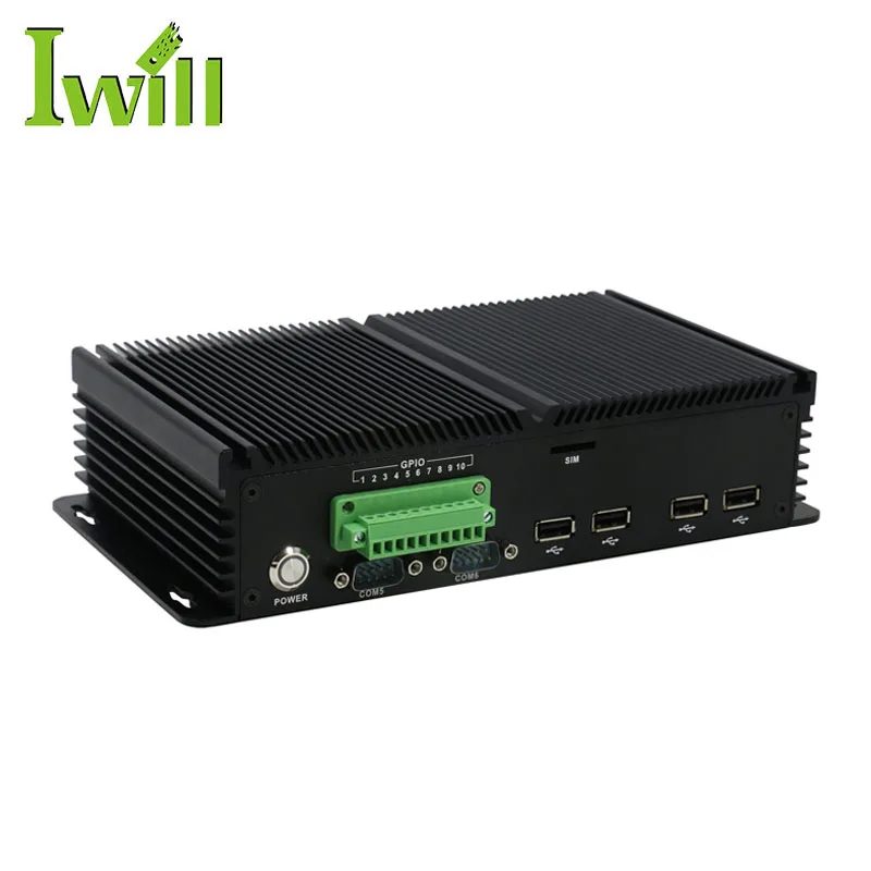 

IBOX-101 J1900 quad core industrial pc LVDS 2 ethernet mini pc dual nic RS485, Black(other color can be customized)