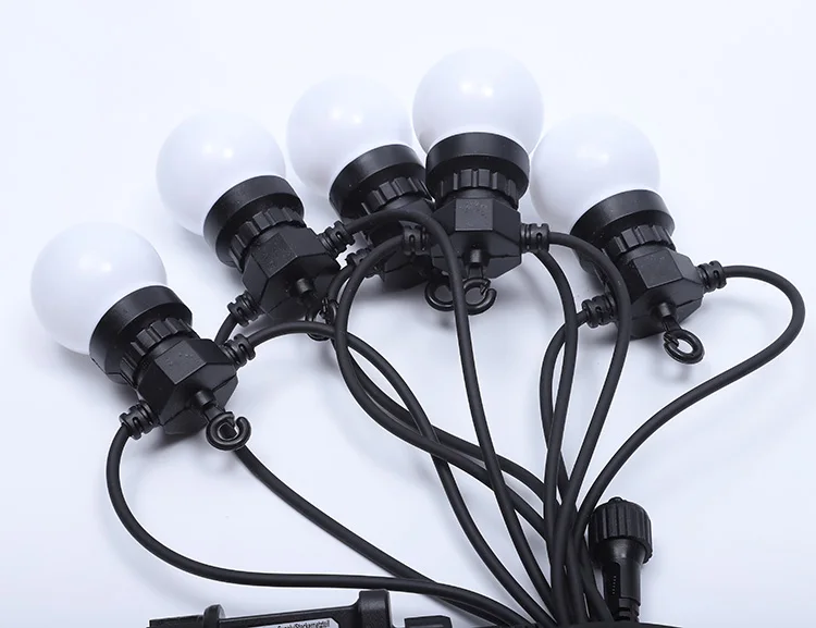 Warm white 220V 8.4w g50 global bulb light led string light waterproof for indoor room and outdoor  decoration use