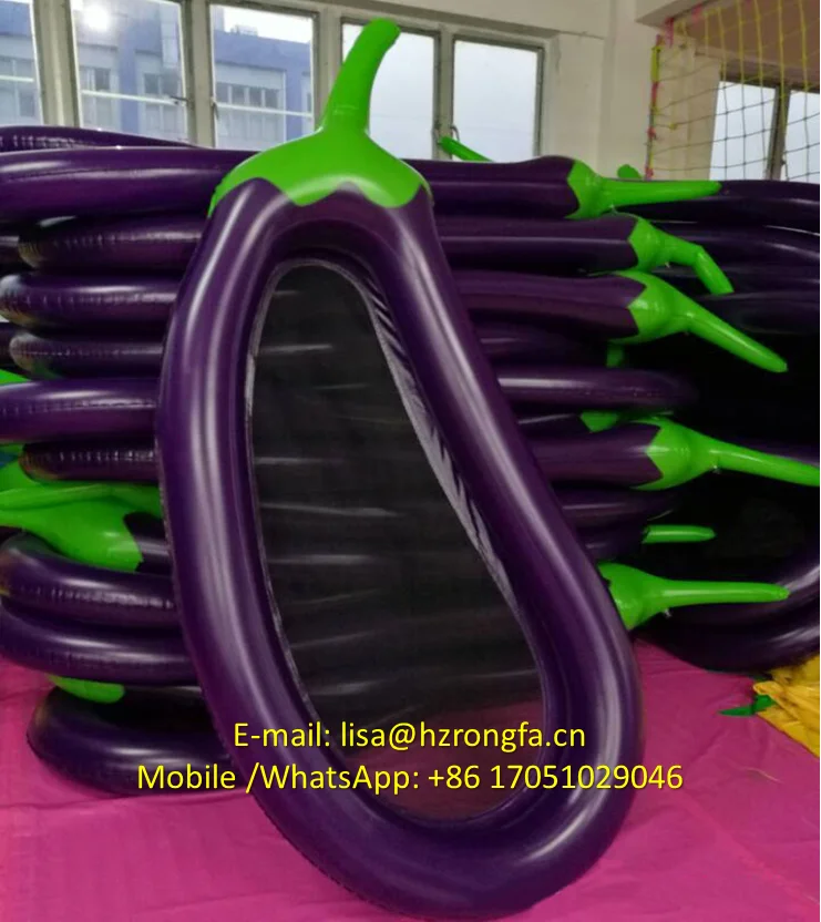 eggplant emoji pool float