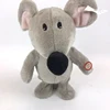 Repeat talking gray cute plush toy mouse