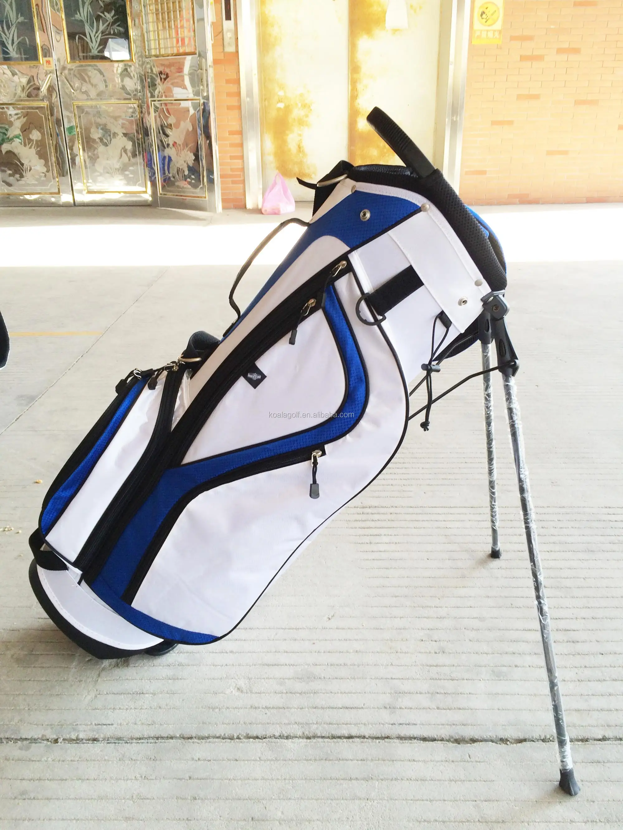 Wholesale Lightweight Waterproof Complete Golf Club Stand Bag Blue And