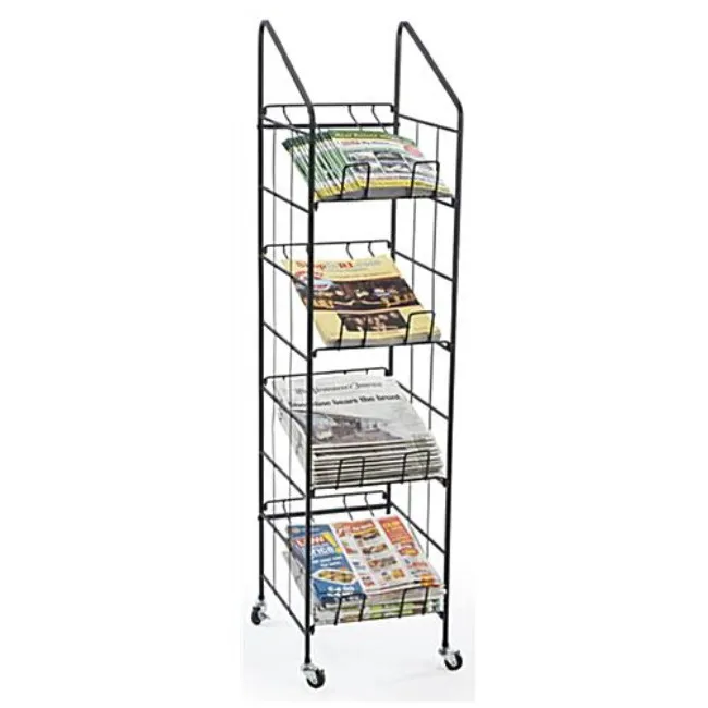 Customized Magazine Newspaper Rack Slanted Shelf Buy Customized
