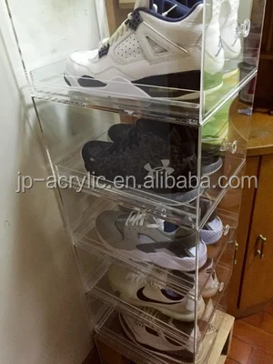 Clear Acrylic Shoe Sneaker Box Branded Shoe Display Rack Buy Rak Sepatu Bermerek Kotak Sepatu Sepatu Rak Display Product On Alibaba Com