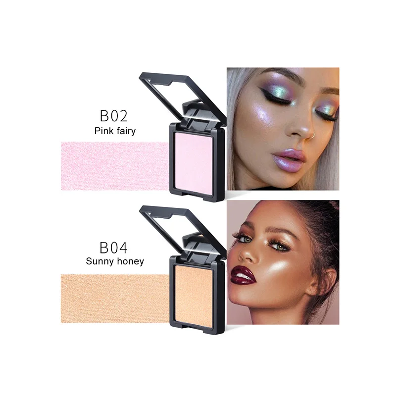 OEM 7 colors shimmer make up face highlighter Pressed powder