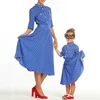 Sweet dress cotton matching mother daughter matching dresses different colors midi mommy and me polka dots outfit Dress
