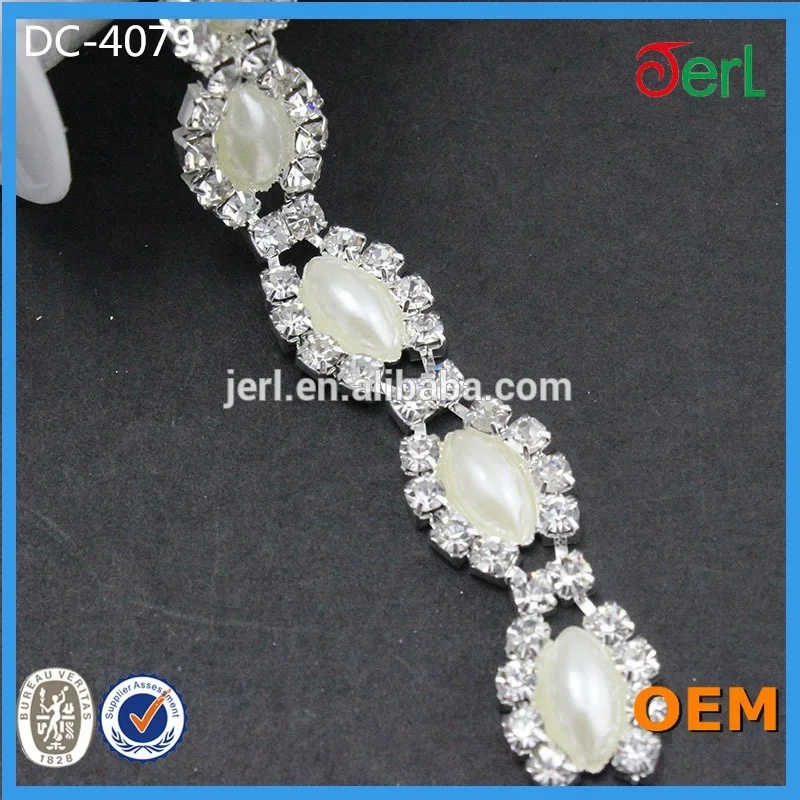 

Crystal fancy stone chain garment trimming, According to your request