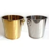 Gold mirror polished stainless steel champagne bucket wine metal ice bucket