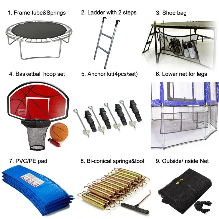 Mzone Spare Part Accessory 8ft 10ft 12ft 14ft Round Replacement