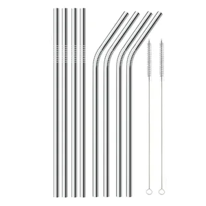 Image of Reusable Drinking Straw 304 Stainless Steel Metal Straws