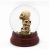 Halloween Party Souvenir Skeleton Head Glass Surface Resin Water Globe,Unique Snow Globes