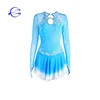 2019 Meito Custom Figure Skating Dress Women's / Girls' Ice Skating Dress Sky Blue Spandex, Lace Rhinestone High Elasticity