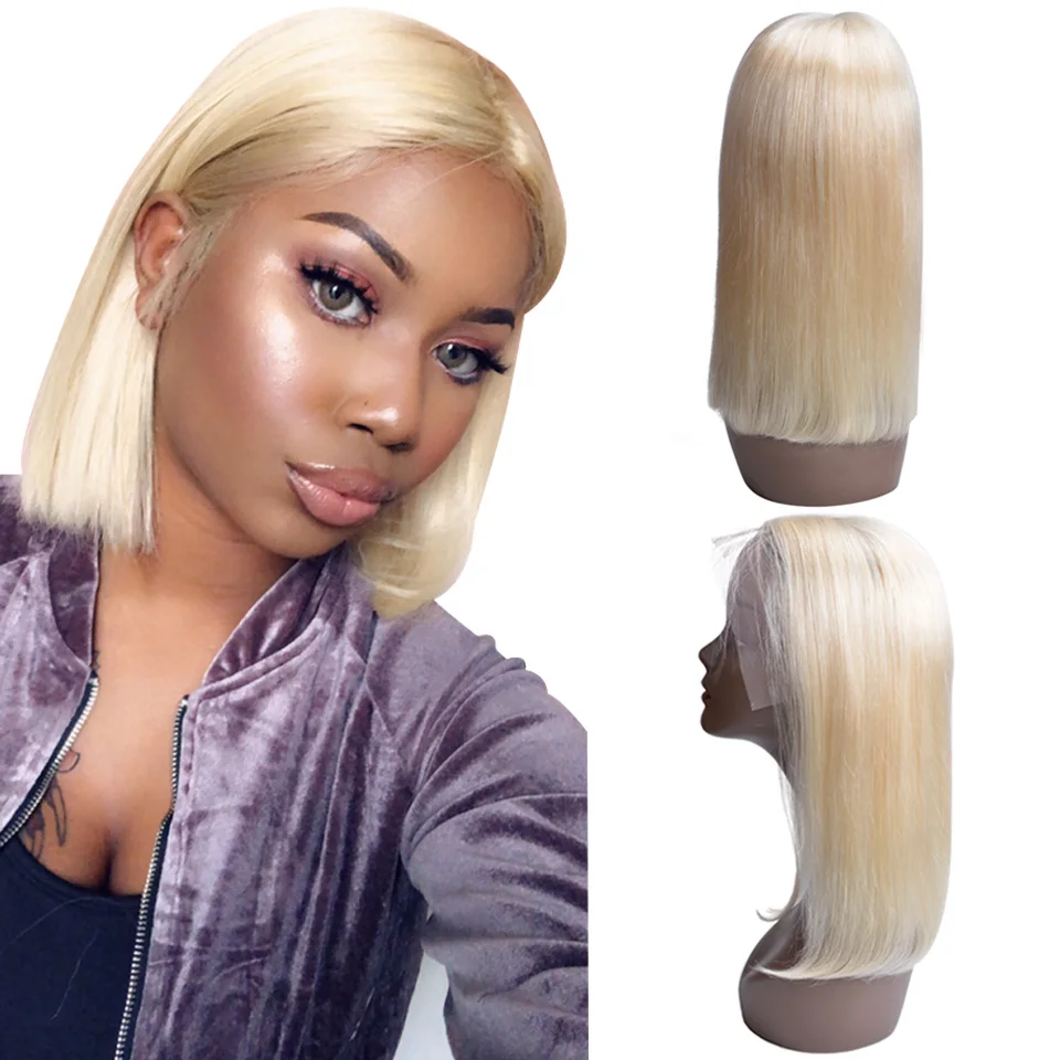 Factory Price 613 Virgin Hair Wig Raw Indian Hair Bob Wig 613 Blonde Lace Wig Lace Front Human Hair Wigs