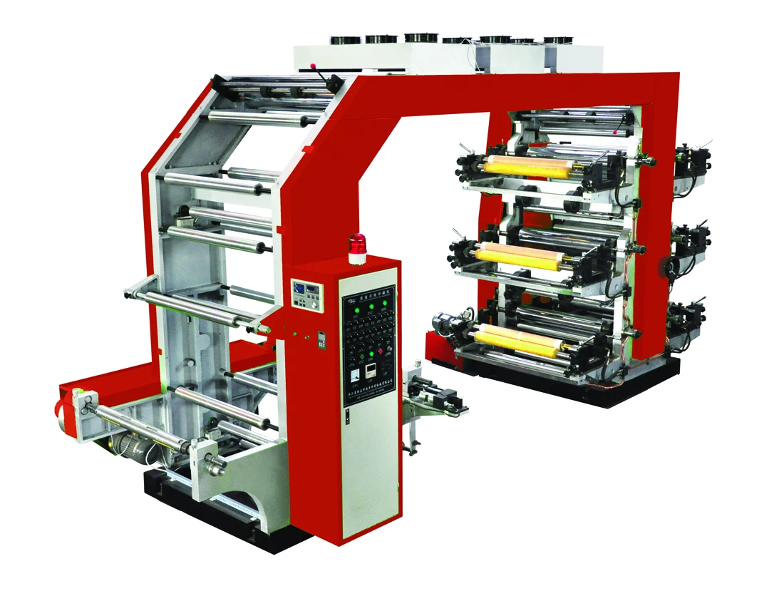 
4 Color Plastic Film Bag PP PE Roll Flexo Printing Machine 