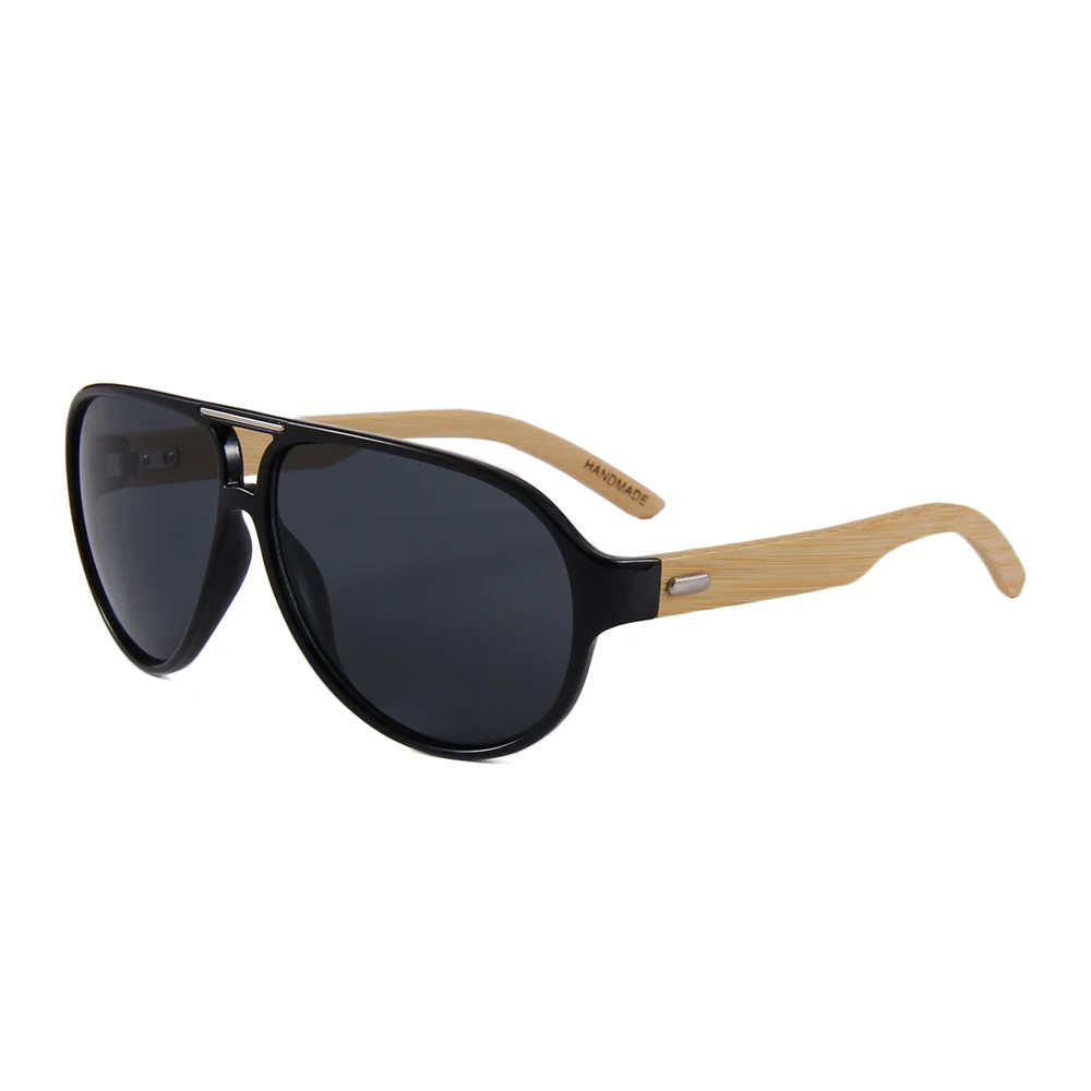 

China high quality men big frame bamboo sun glasses, Custom colors